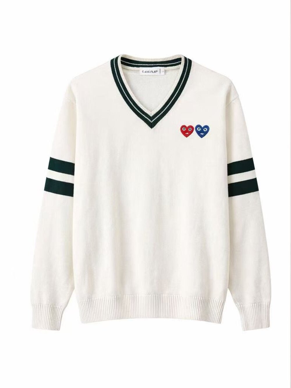 Cotton V-Neck Knit Sweater (Size L) – NWT